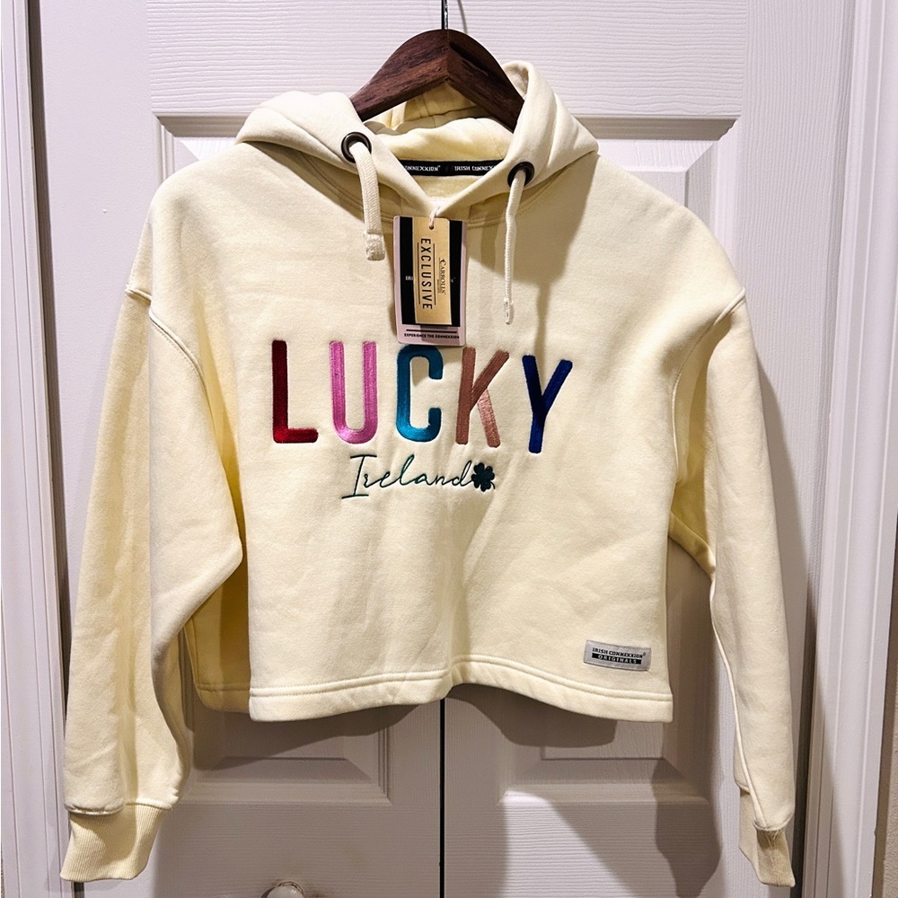 🍀 Irish Connexxion “Lucky Ireland” Cropped Hoodie – Size S/10 (NWT) - Picture 3 of 8